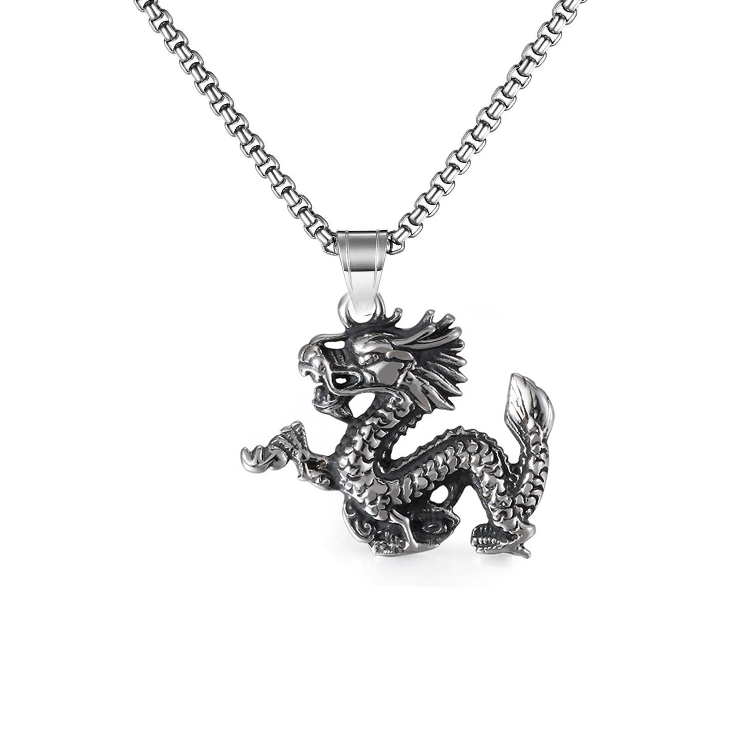 Wholesale Golden Horned Prajna Men's Ghost Mask Necklace
